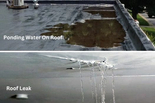 Signs Your Commercial Roof Needs An Inspection : Roof leak and ponding water