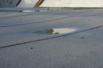 ponding Water on flat roof
